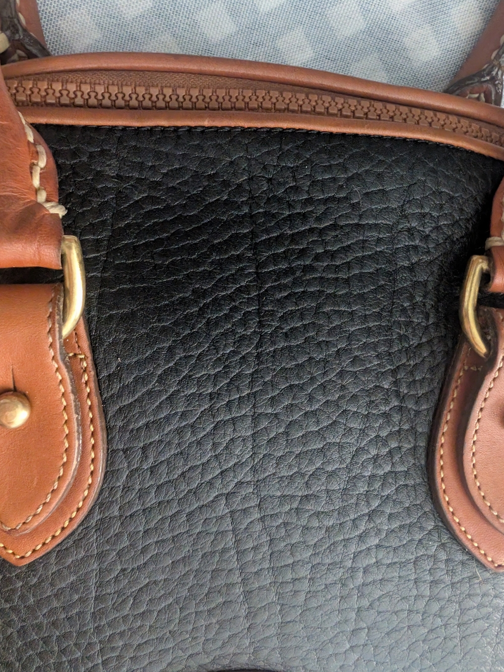 🥰💄VTG EUC Dooney & Bourke Norfolk Case Satchel with British Tan Trim - Picture 12 of 16